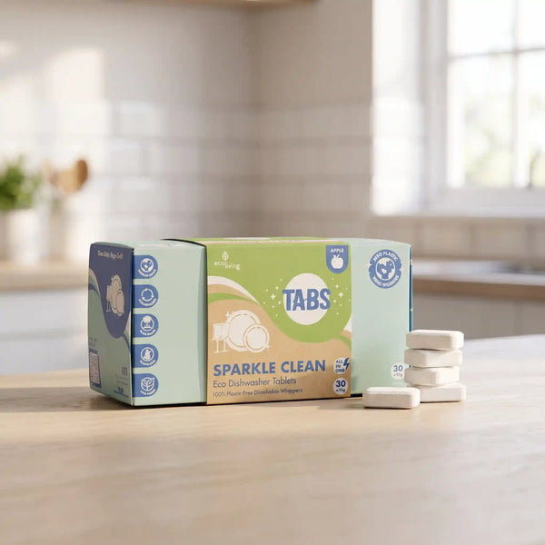 Opvasketabletter – Sparkle Clean, 30 stk., plastfri emballage fra ÆLOA