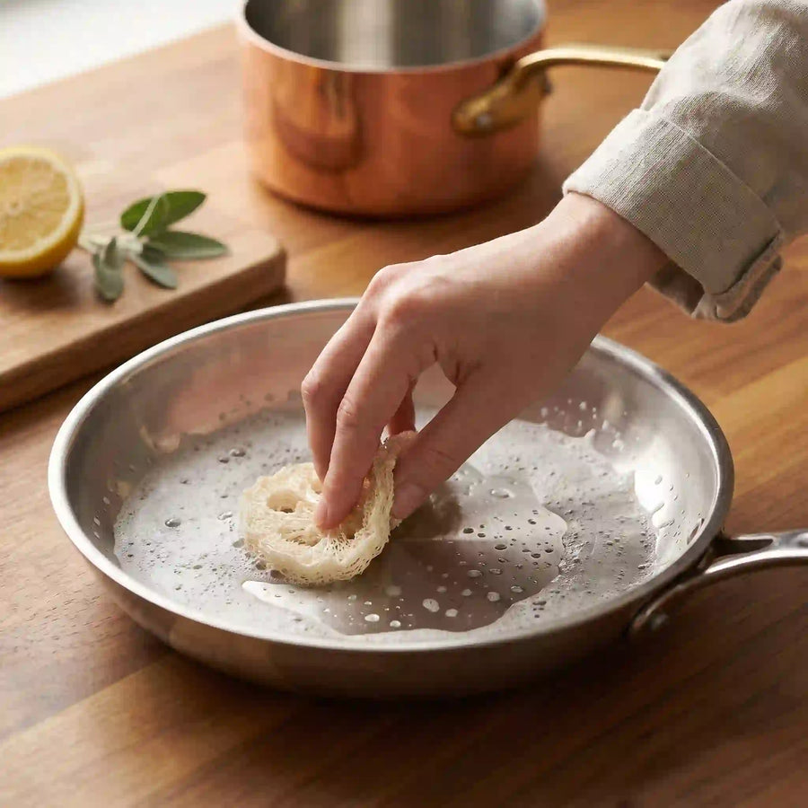 Luffasvamp – nærbillede af de naturlige fibre